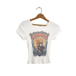 Daydreamer for Free People Horoscope Baby Tee - Aries White - S‎